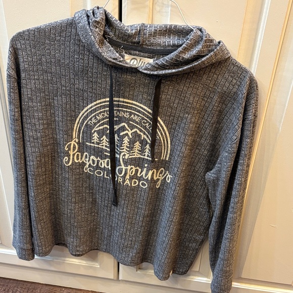 Blue 84 Gray Cowl Neck Sweater - Picture 1 of 2